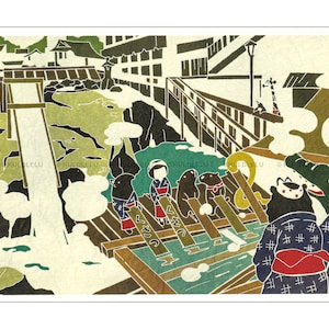 Kto wysyła japońską pocztówkę Gunma Kusatsu Onsen