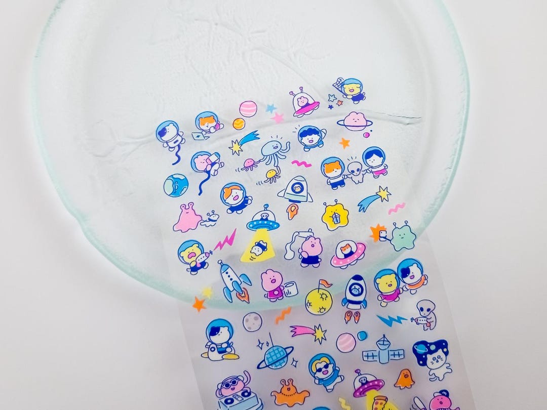 Mindwave Chibi Space Sticker Sheet – Kawaii Astronaut, Planet Planner ...
