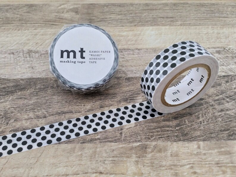 MT Japanese Washi Masking Tape Black Dots