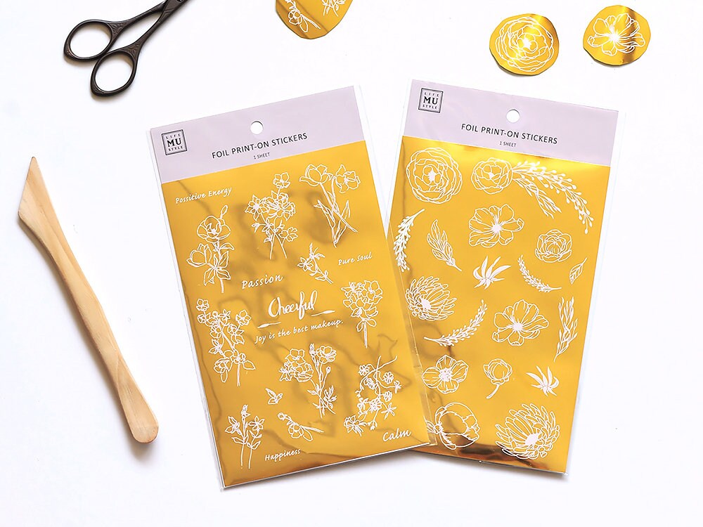 MU Gold Foil Rubon Transfer Sticker 01 Etsy UK