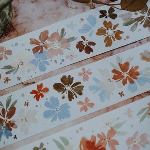 Meow Illustration Washi Tape - Anemone