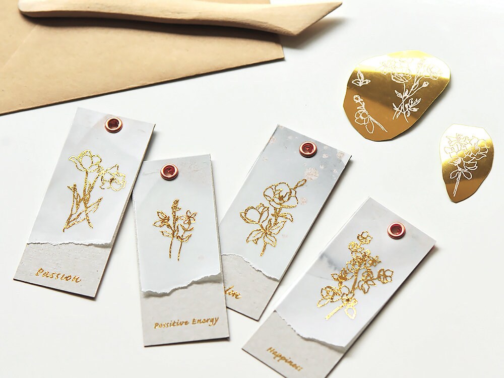 MU Gold Foil Rubon Transfer Sticker 01 Etsy UK