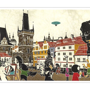 Qui mails Carte postale Europe Série République Tchèque Adachi Masato