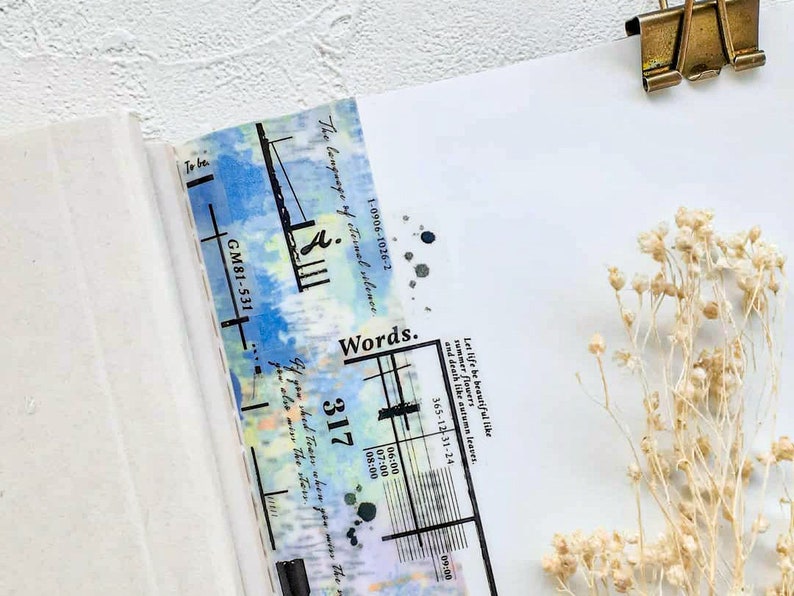 Stationery Instinct Words and Lines Matte Pet Tape Combination Etsy