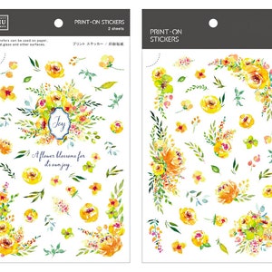 MU Print auf Aufkleber sonnigen Tag Blumen 143