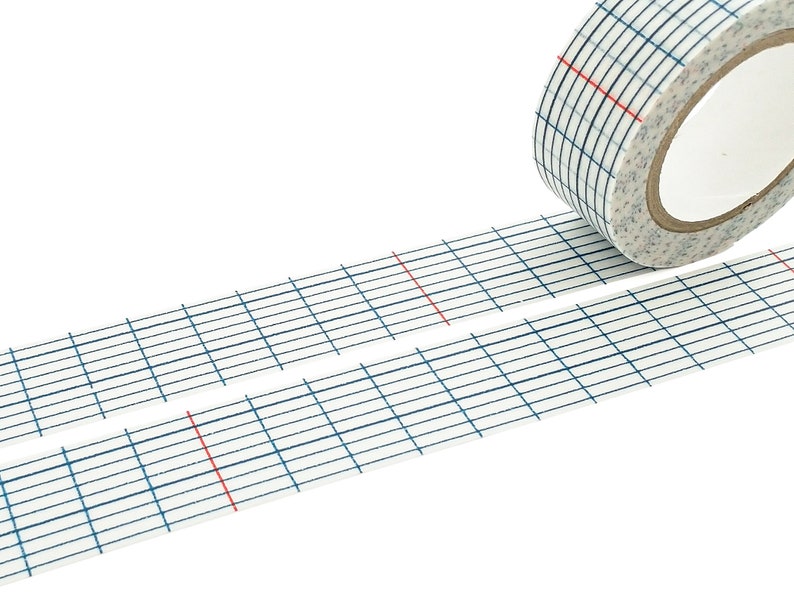Classiky Grid Washi Tape Indigo