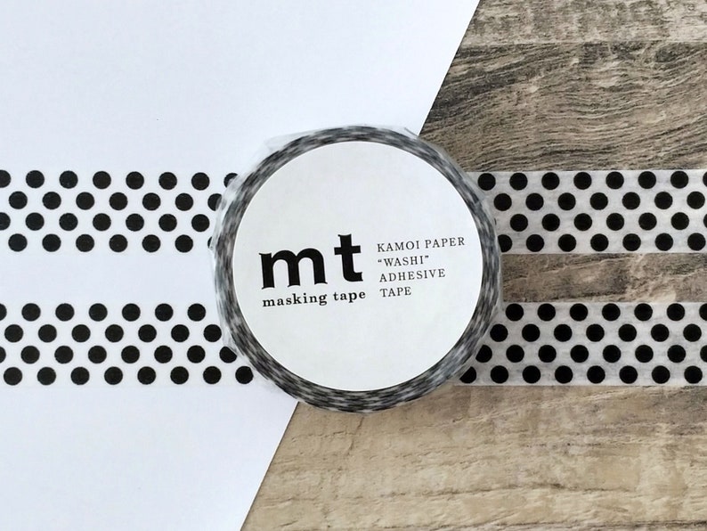 MT Japanese Washi Masking Tape Black Dots