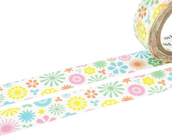 MT Washi Masking Tape Spring Pattern Pastel Flowers