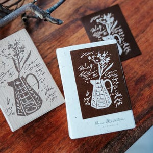 Miauw illustratiestempel - Dear Coffee I Need You