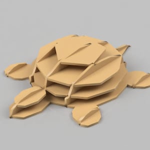 Turtle dxf Vector for LaserCut CNC, Instant download - DXF Slicer - Puzzle 3D