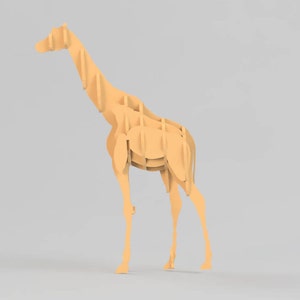 Giraffe 3D Vector for Laser Cutting CNC, Instant download - DXF Slicer