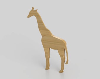 Giraffe Vector model for laser cut CNC, Three layers, Instant download, Pattern - DXF SVG