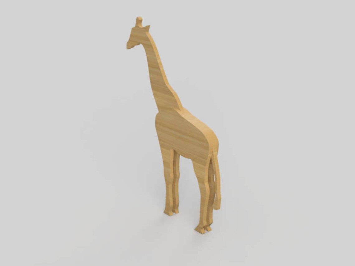 Giraffe Vector Model for Laser Cut CNC, Three Layers, Instant Download