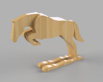Horse Pattern Vector for Laser Cutting CNC, Three layers,  Instant download - DXF