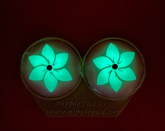 Nipplepads Glow in Dark Flower with Gem