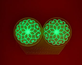 Nipplepads Ornaments Glow in Dark (with UV-light)