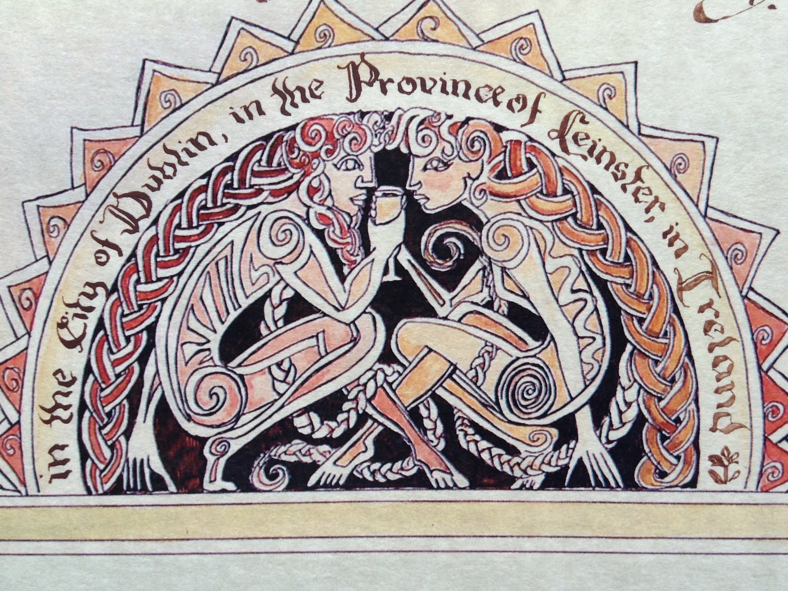 Celtic Marriage Certificate on Parchment to Be Custom Completed by ...