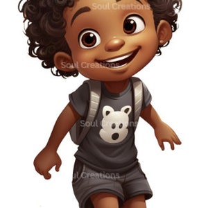 Sticker Happy Black Boy en téléchargement numérique | Clipart, garçon noir PNG, clipart garçon, clipart petit garçon, illustrations de garçon, PNG afro-américain
