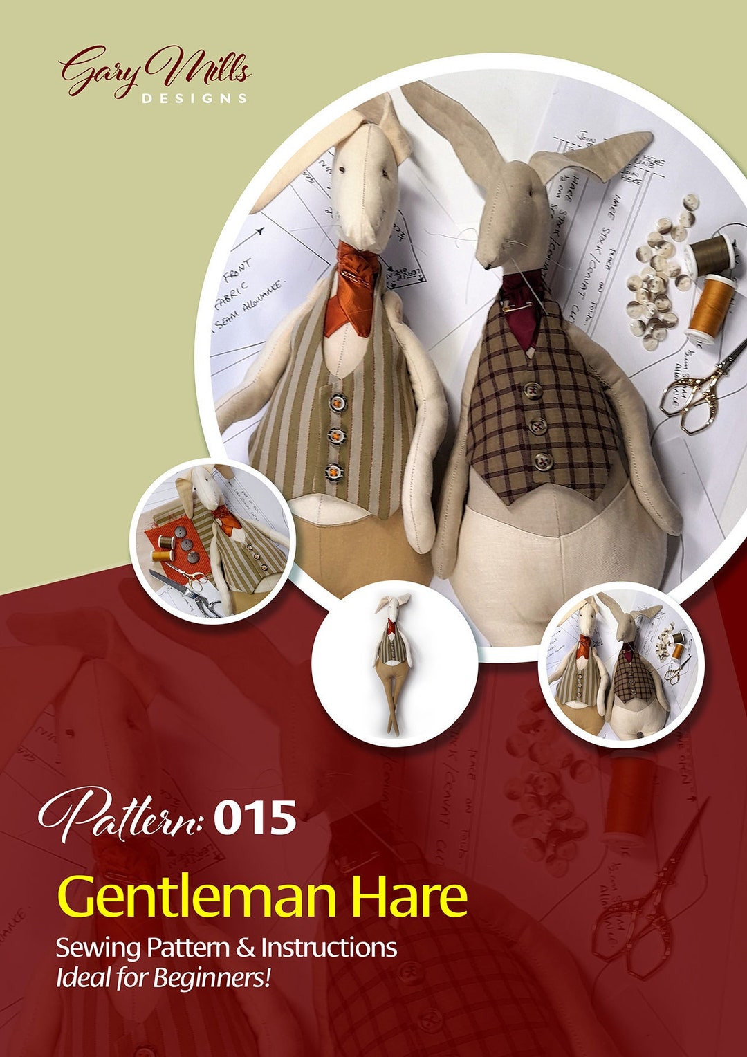 Pattern Gentleman Hare PDF With Step-by-step Instruction Booklet. - Etsy