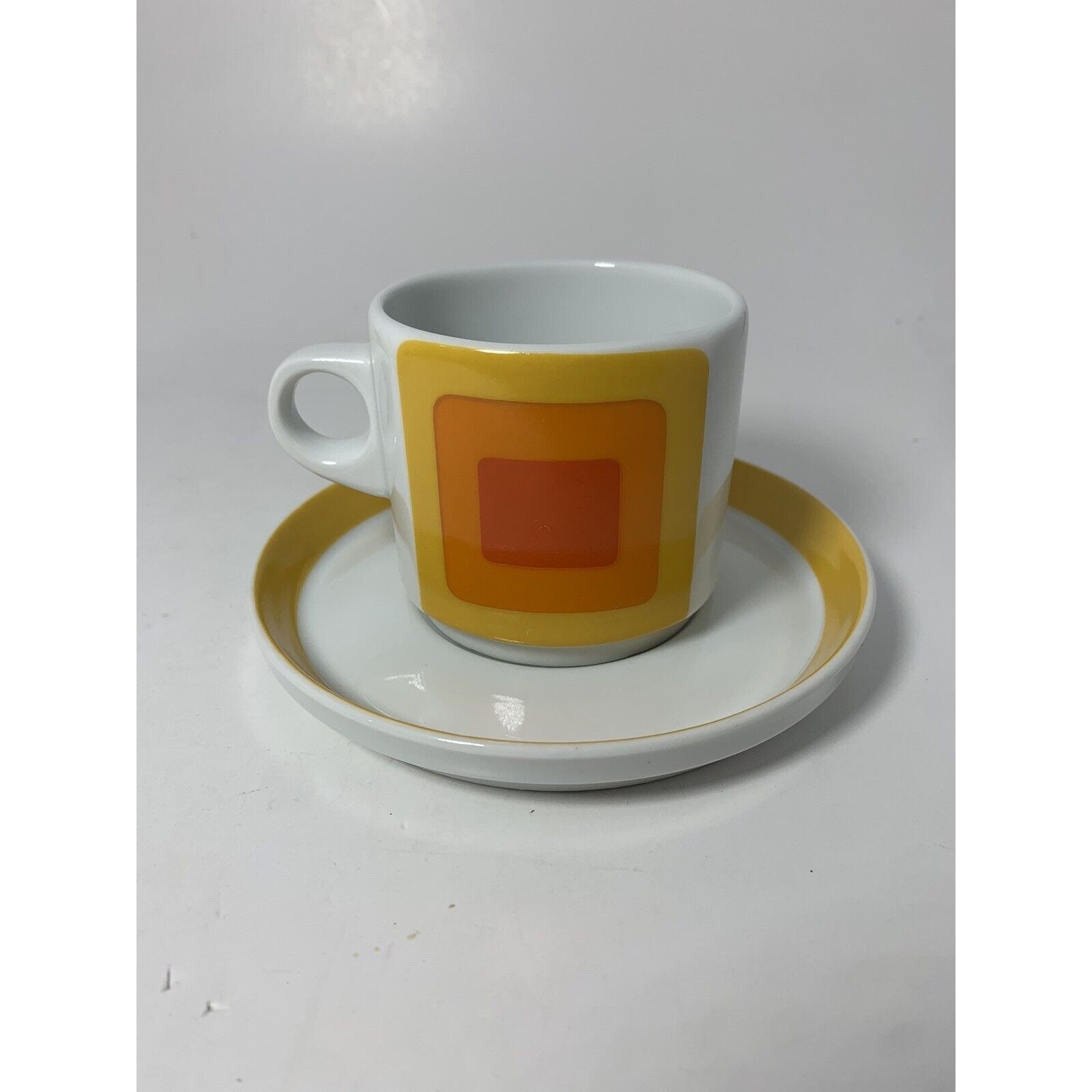 VTG MCM 4 Sets Orange Cup & Saucers Rosenthal Studio Linie Mid 