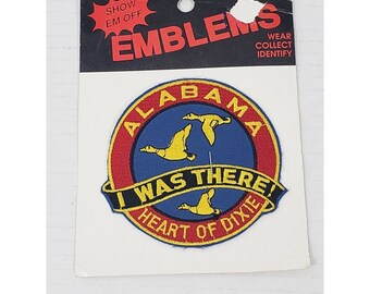Écusson brodé vintage Alabama State Heart of Dixie, fer sur les USA