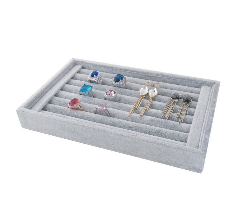 Small Ring Tray Multi Function Stackable Show Case Jewelry Organizer Home Store Practical High Grade Material
