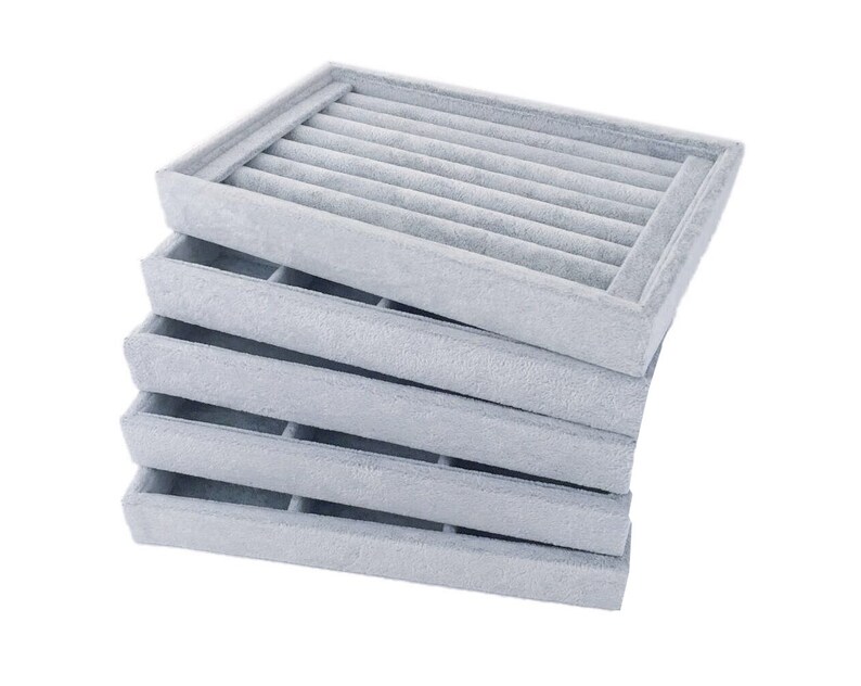 Small Ring Tray Multi Function Stackable Show Case Jewelry Organizer Home Store Practical High Grade Material