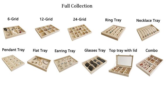 Quality Ring Jewelry Storage Box Portable Grids DIY Beads Organizer Tray  Charms Holder Case Necklace Bracelet Drawer Accessorie