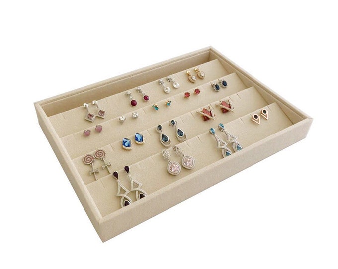 Medium Size Earring Organizer Show Tray Stackable Ideal for Home Store Trade Show Trunk Show Jewellery Exhibit Sale Organizer Drawer Divider