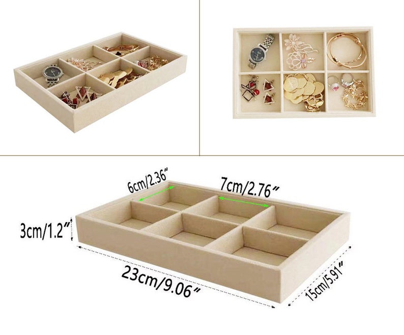 Jewelry Drawer Inserts Small Size Organizer Beige Tray Etsy
