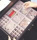 Jewelry Organizer Trays Drawer Dividers Handmade Velvet Exterior Storage for Necklaces Rings Earrings Watch Cosmetics Combination Stackable 