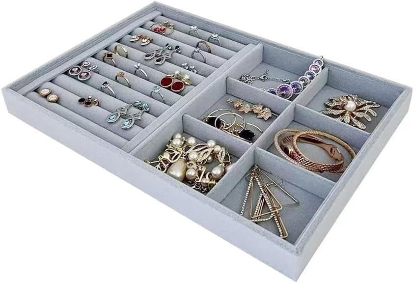 10 Compartment Jewelry Organizer with Ring Insert –