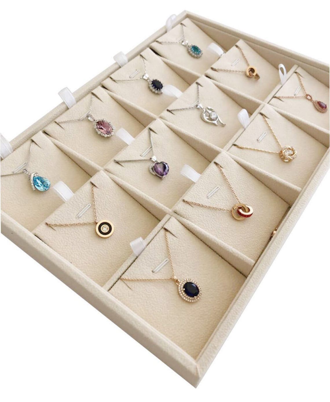 Medium Size Necklace Show Tray Made with Premium Quality Beige Etsy