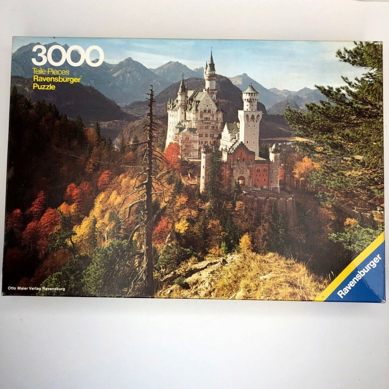 Vintage 1980 Ravensburger Puzzle Neuschwanstein Castle 3000pc Etsy