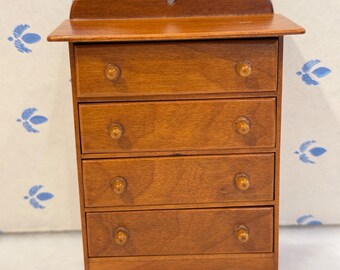 Dollhouse Miniature Artisan Bureau Chest of Drawers by D2E Doris and Dan Egner