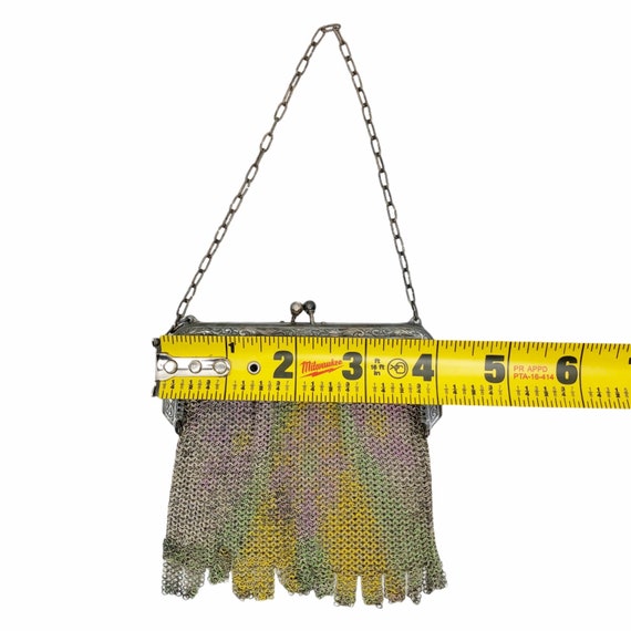 Antique Vintage WHITING & DAVIS Dresden Mesh Bag … - image 10