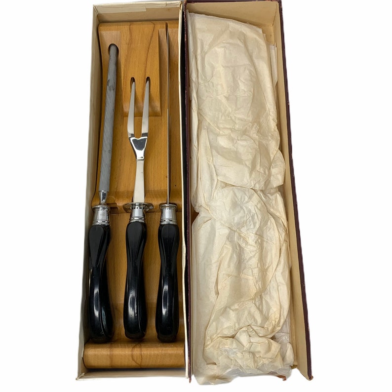 Vintage Carving Set Prestige Cutlery 3 Piece Stainless Steel Etsy