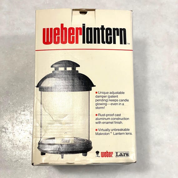Weber LARS Lantern Outdoor Candle Windproof Rust Proof Sweden 1984