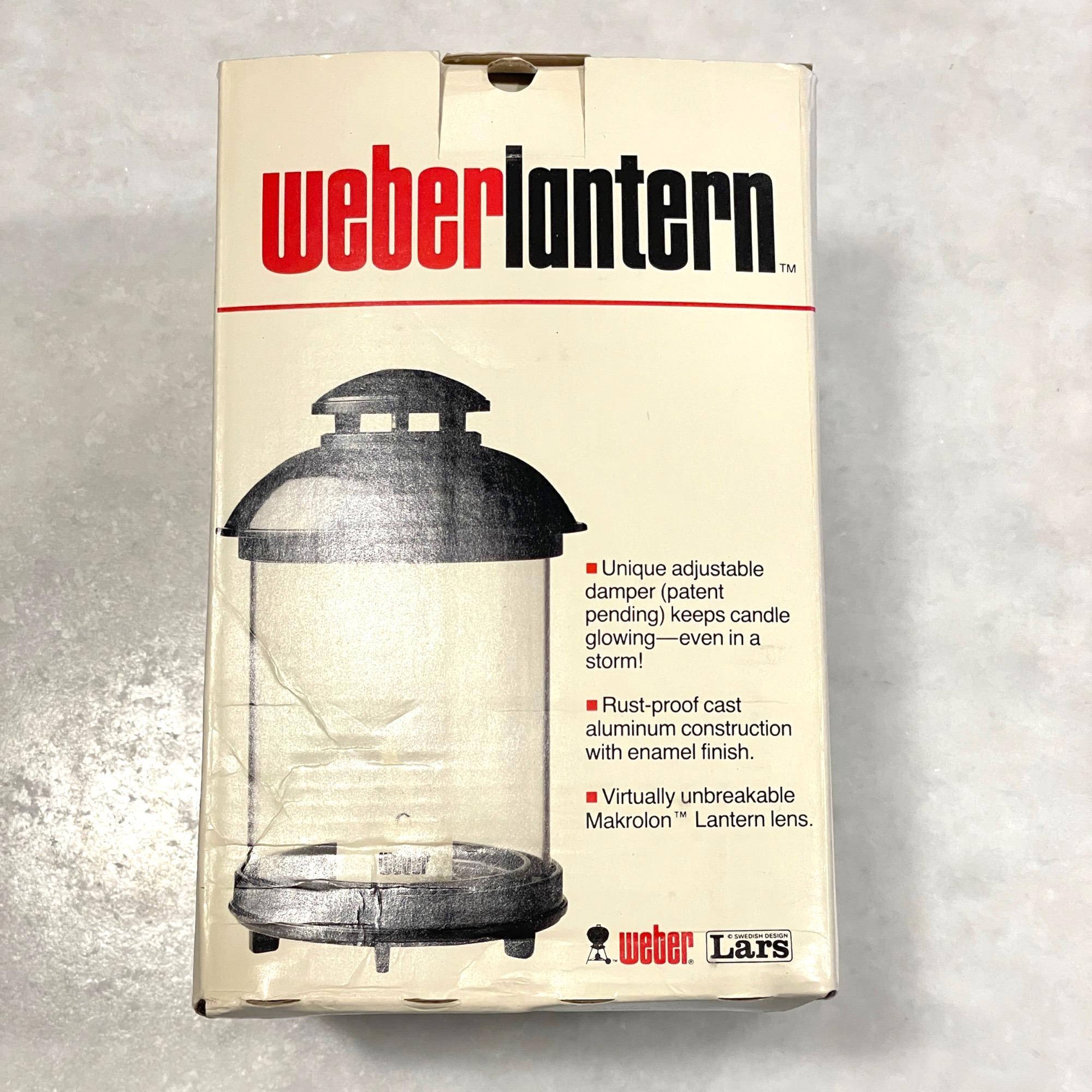 Weber LARS Lantern Outdoor Candle Windproof Rust Proof Sweden 1984
