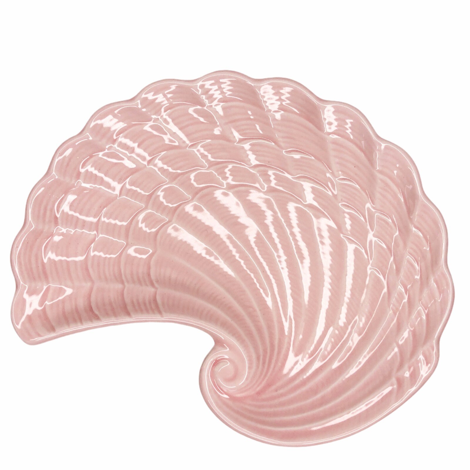 SHAFFORD Pink Shell Dish Plate Platter Beach Nautical Seaside Ocean ...