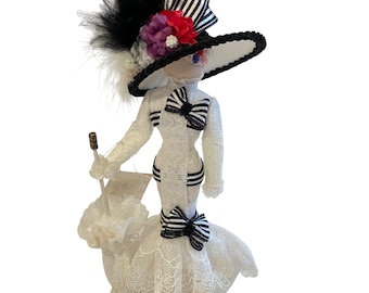 Dollhouse Miniature Dressed Mannequin by Miniature Rose My Fair Lady