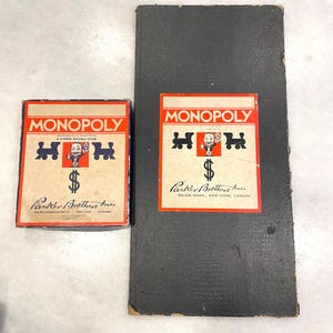 Vintage Parker Brothers Monopoly Game 1935 Patent Board 1936 Box Complete Game