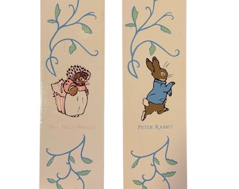 Beatrix Potter Peter Rabbit & Mrs. Tiggy-Winkle Wall Plaques Nursery Tricia Clark Designs 1986