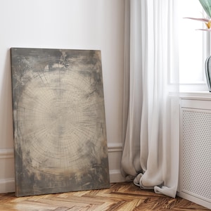 RusticTree Ring Poster, Tree Ring Artwork, Vintage Wood Print, Scandinavian Wall Art