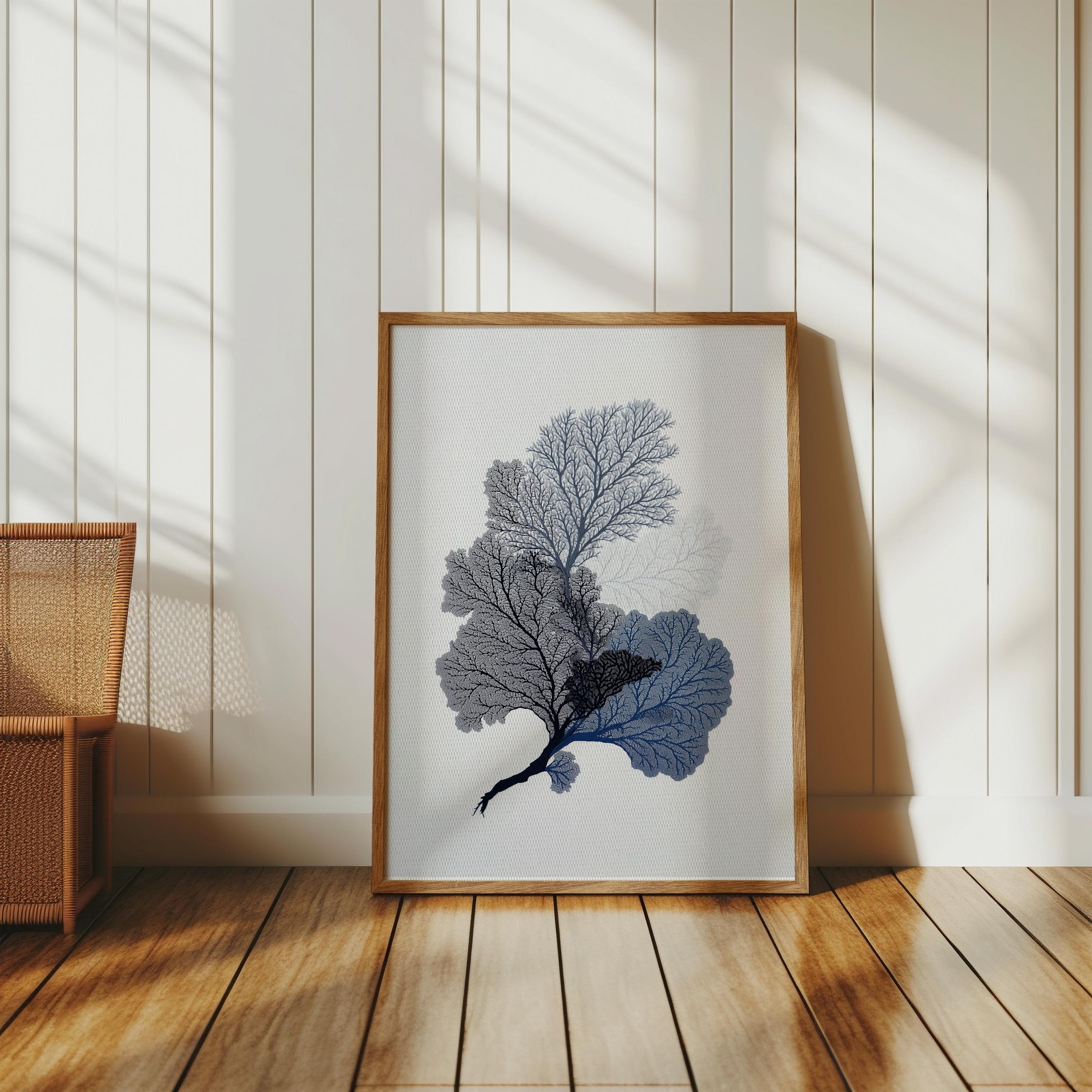Coastal Coral Wall Art Set of 3 – Blue Ocean Prints, Modern Nautical ...