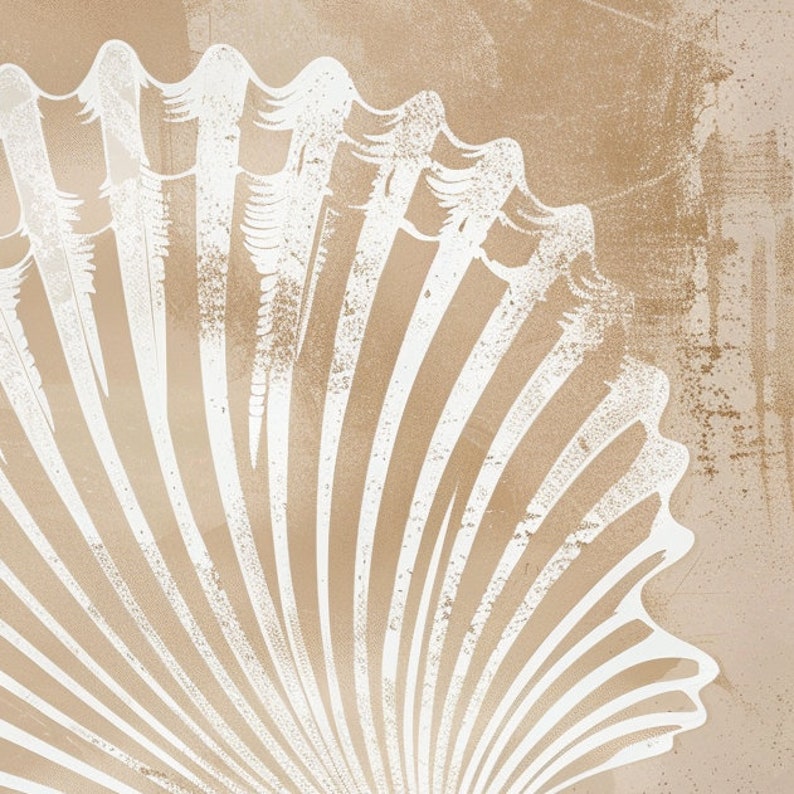Coastal Wall Art, Boho Decor, Seashell and Starfish , Minimalist Wall ...