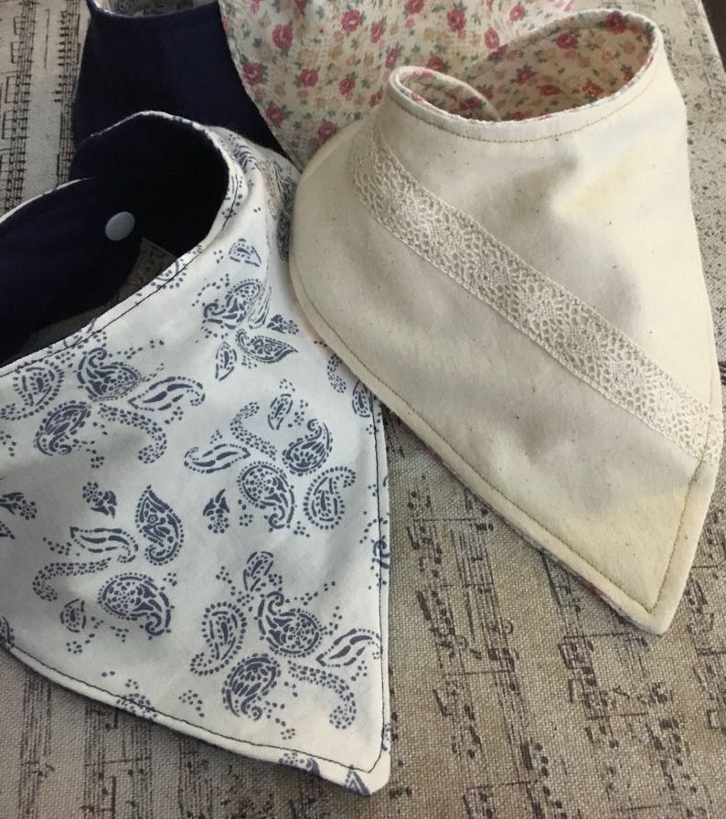 Pretty Baby Reversible Drool Bibs