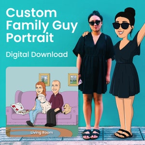 Personalized Family Guy Portrait: Your Family as Quahog Residents