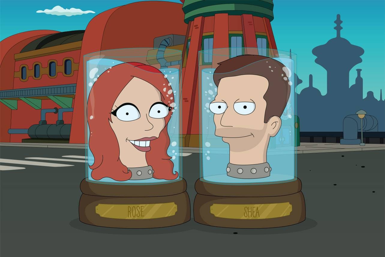 Futurama Head in a Jar Portrait Print Valentine's Day Etsy UK