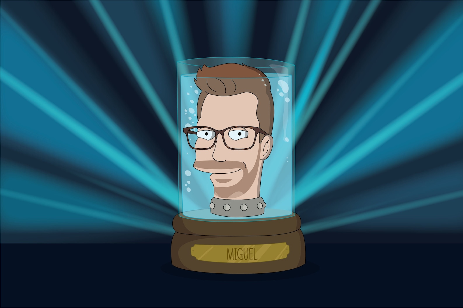 Futurama Head in a Jar Portrait Print Valentine's Day Etsy